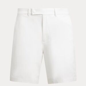 RLX Ralph Lauren White Flat Front Men Shorts